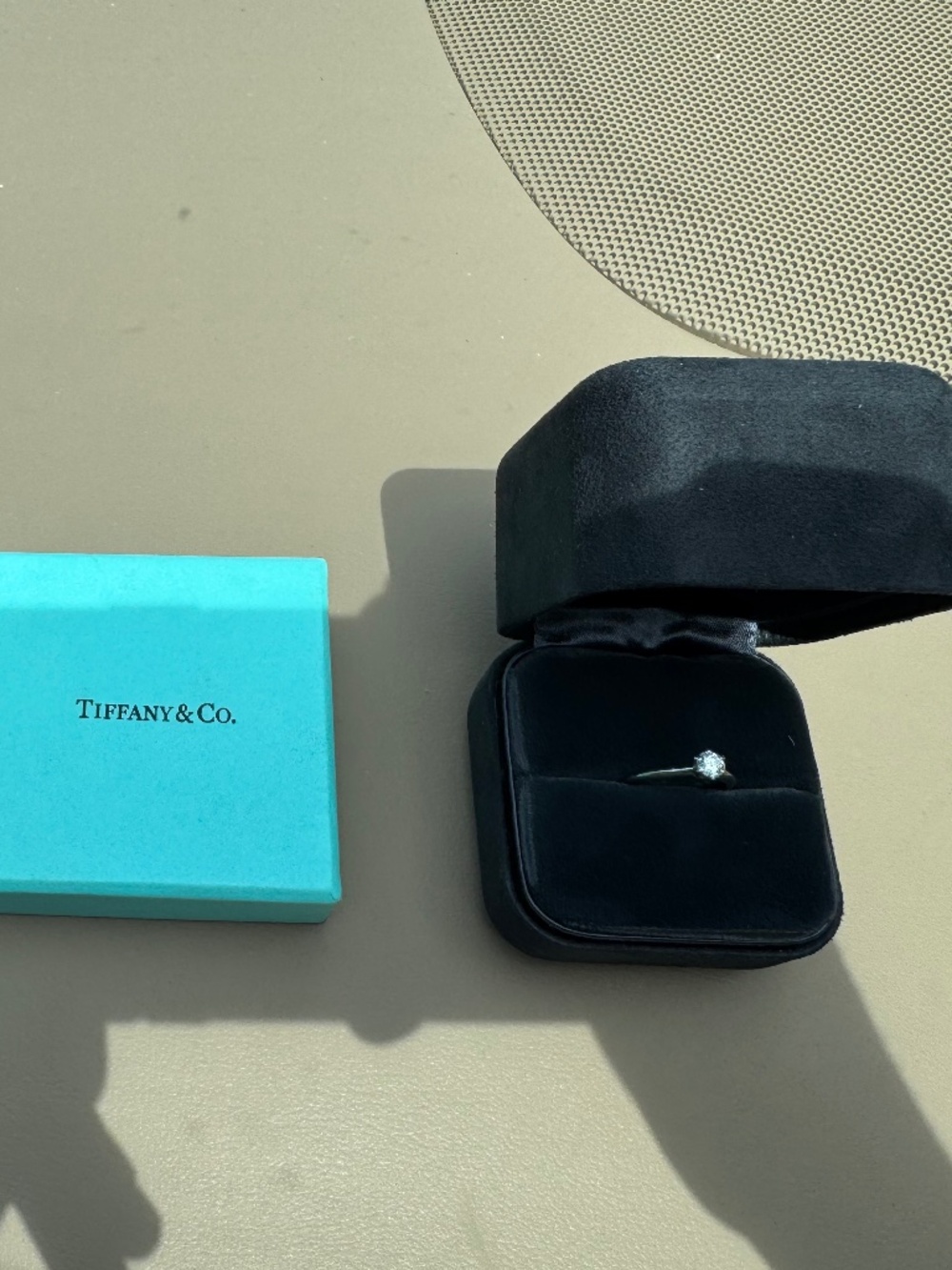 Tiffany & Co. Platinum and Diamond Solitaire Ring